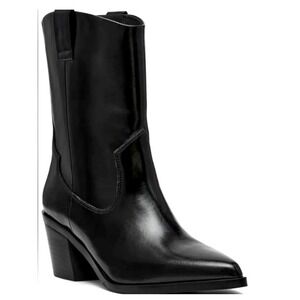DV Dolce Vita Black Western Pointed Toe Mid Calf Boots‎ Womens Size 6 NEW